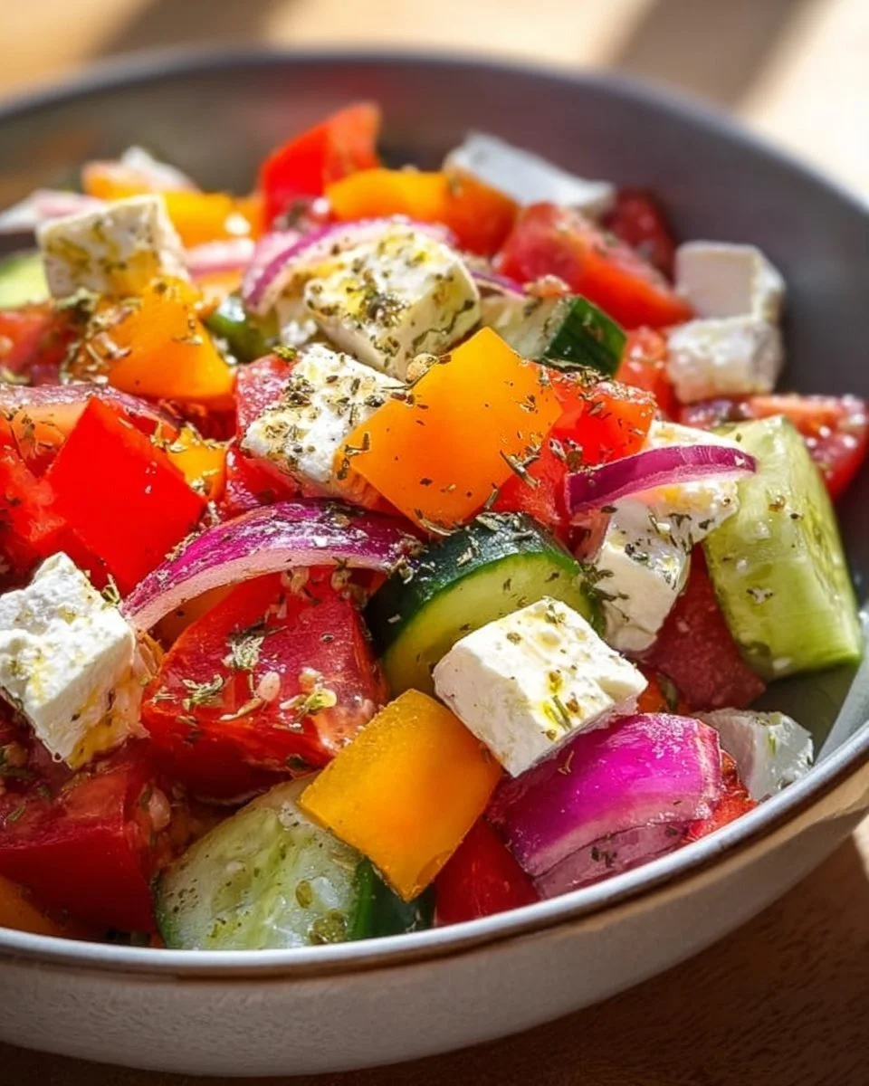 Griechischer Bauernsalat (einfaches Salat Rezept)