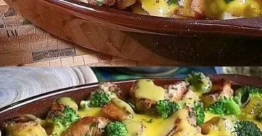 Leckeres Gyrosauflauf mit Knoblauch, perfekt für ein schnelles Abendessen.