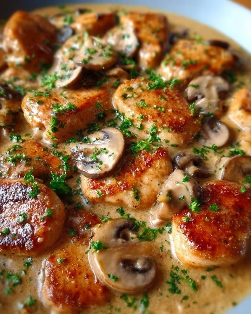 Hähnchen-Pilzpfanne Rezept für ein schnelles Abendessen