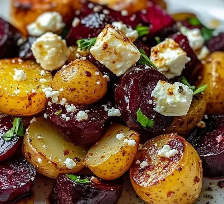 Kartoffeln mit Rote Bete und Feta