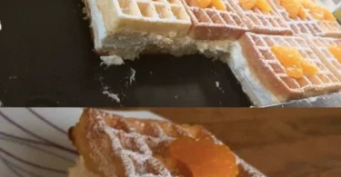 Leckere Käse-Sahne Schnitten auf einem Teller serviert