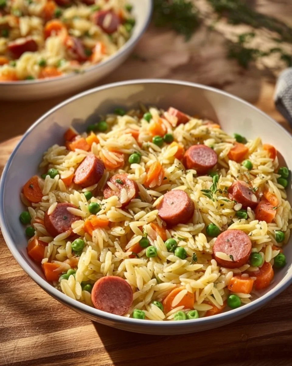 Kritharaki Pan with Sausages