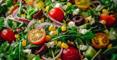 Leckerer 5 Minuten Salat mit frischem Gemüse und einfachem Rezept