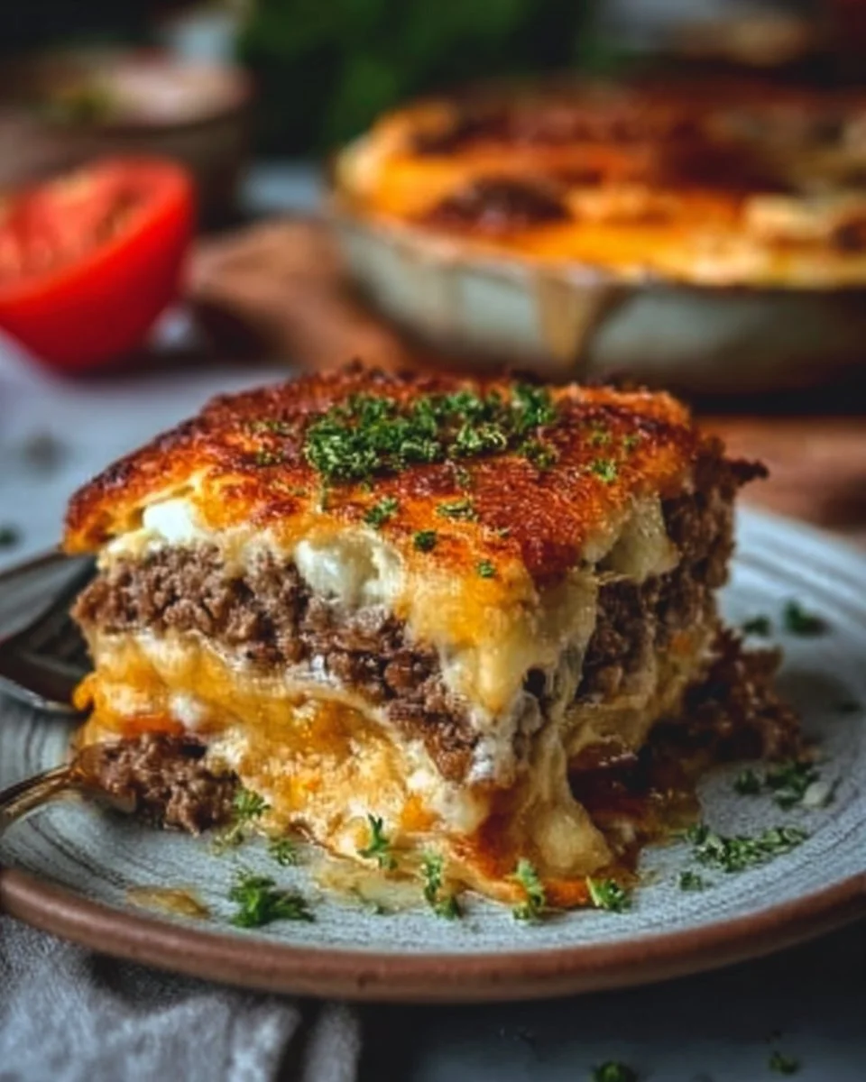 Low Carb Cheeseburger Casserole