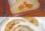 Mandarinen Quark Biskuitrolle mit frischer Sahne und Mandarinen