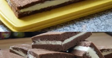 Milchschnitten leckerer Snack mit cremiger Füllung und feinem Teig