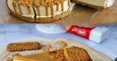 Leckerer No-Bake Cheesecake mit frischen Früchten und Sahne