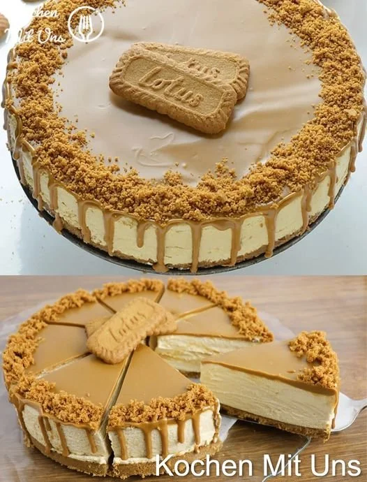 Leckere No-Bake Cheesecake in einer eleganten Servierplatte