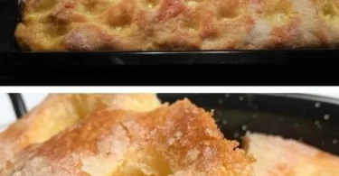 Omas Butterkuchen frisch gebacken auf einem Kuchenteller