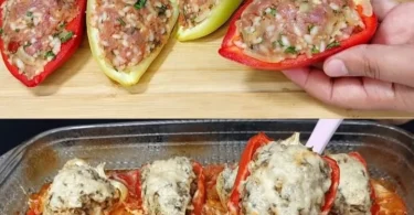 Ofenpaprika gefüllt mit Hackfleisch nach Omas Rezept