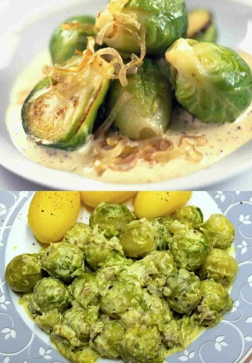 Rosenkohl mit Käse-Senf-Sauce