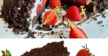 Verführerische Schokoladen-Erdbeer-Torte mit frischen Erdbeeren und Schokoladenganache