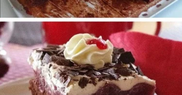 Schwarzwälder Kirschtorte mit Kirschfüllung und Sahnehaube