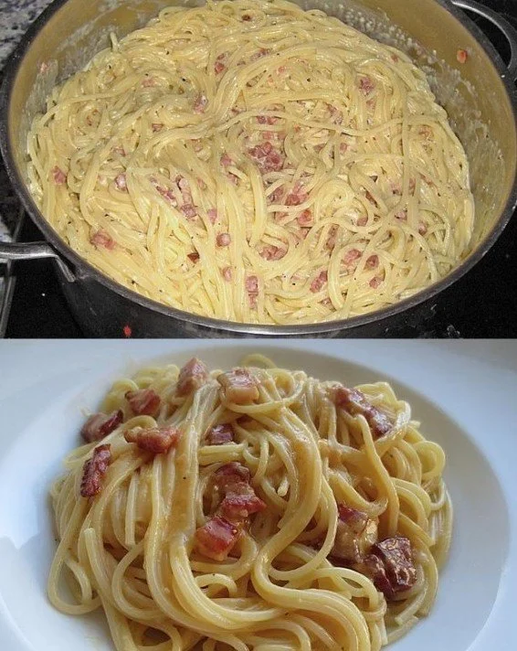Spaghetti Carbonara im Südtiroler Stil