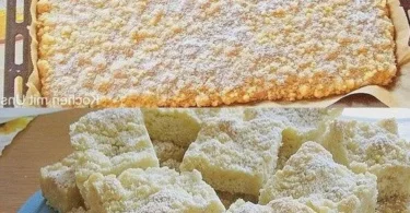 Frischer Streuselkuchen mit goldbraunen Streuseln und fruchtiger Füllung