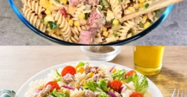 Thunfisch-Ei-Gurken-Salat mit frischen Zutaten und würzigem Dressing