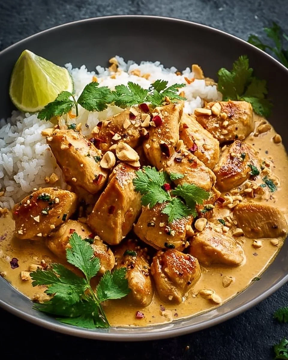 Unwiderstehliches Thai-Erdnuss-Hühnchen in 30 Min