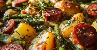 Wurst Bohne Kartoffel Auflauf - Leckeres und einfaches Rezept