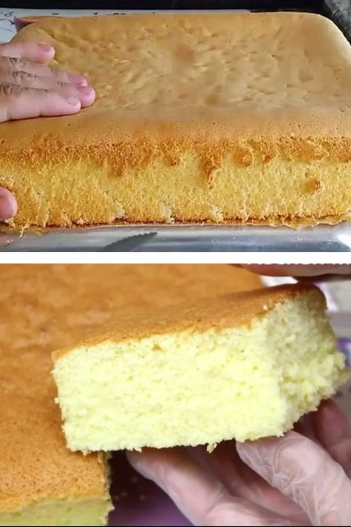 Frischer Biskuitteig für Torten und Desserts, perfekt zum Backen.