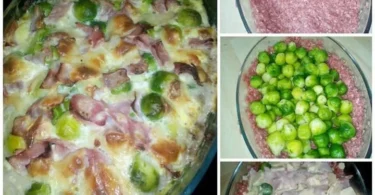 Brüsseler Sprossen Auflauf frisch aus dem Ofen