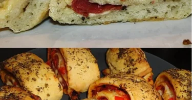 Gefüllte Pizzarollen aus dem Ofen, ideal für Snack oder Party.