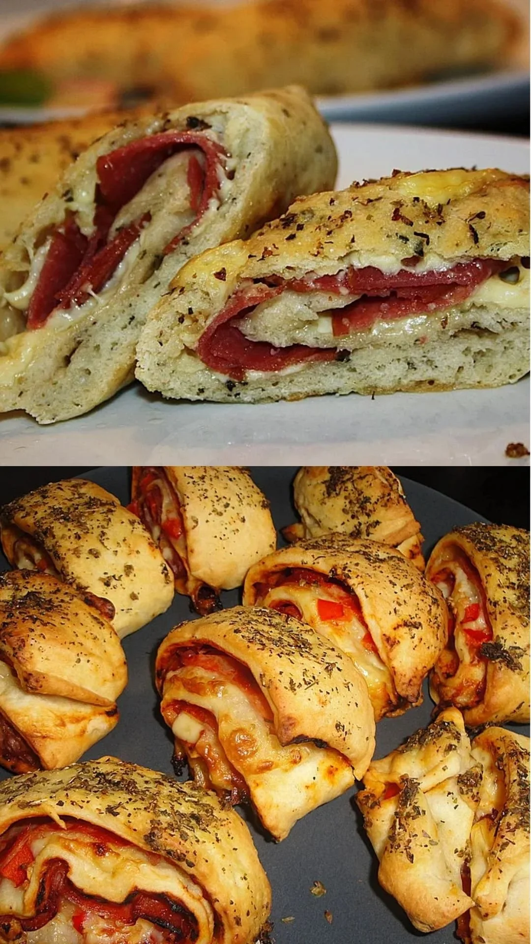 Gefüllte Pizzarollen