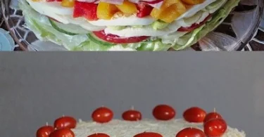 Gemüsekuchen mit Thunfisch, frisch gebacken und bereit zum Servieren