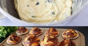 Deliziosa Nutella-Muffins auf einem Teller serviert