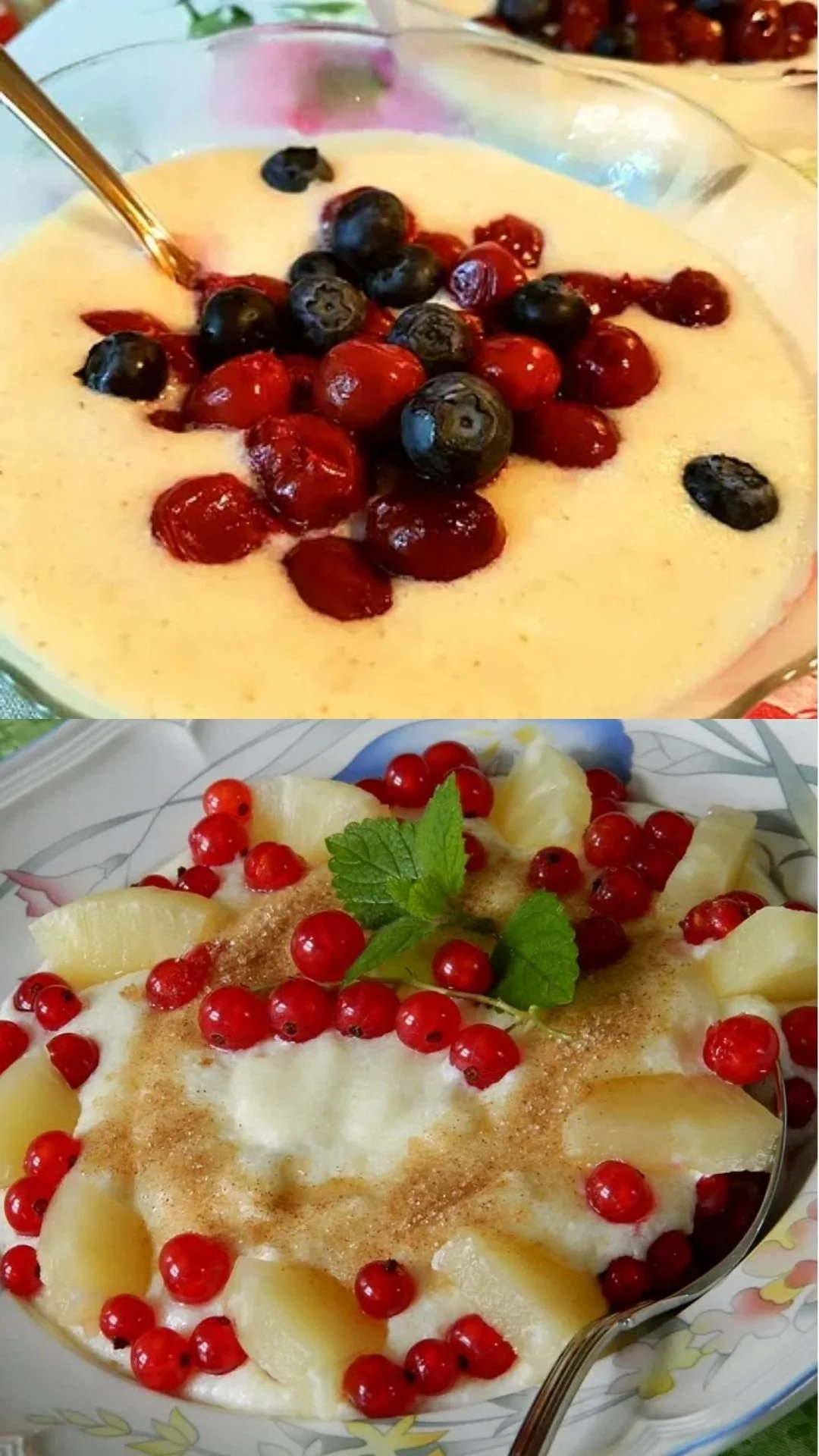 Schüssel mit Omas Grießbrei, ein traditionelles Rezept für die Familie