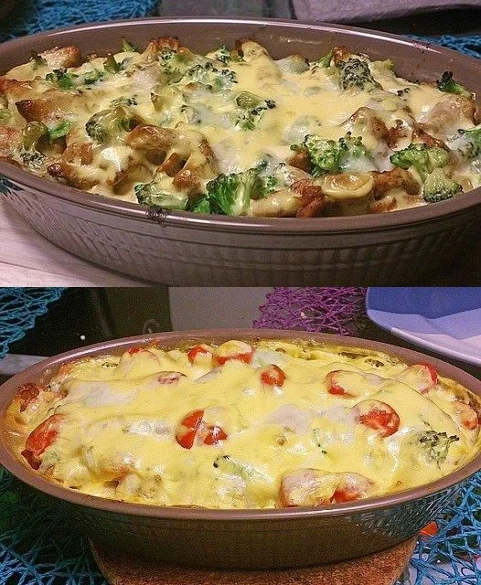 Pasta mit Gyros und Käsesauce
