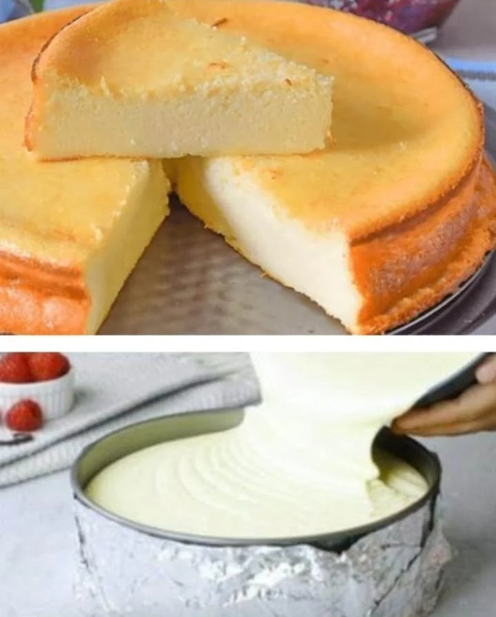 Leckeres Stück Quarkkuchen auf einem Teller