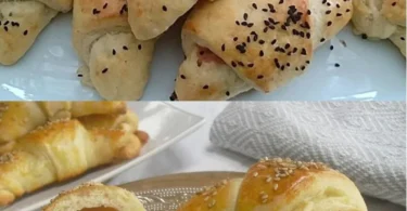 Zarte Schinken Gouda Croissants frisch aus dem Ofen