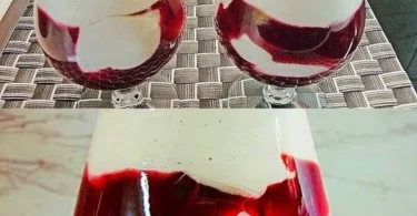 Schlamm Dessert mit Vanillepudding in einer Schüssel serviert