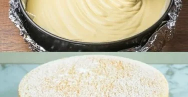 Schneller Joghurtkuchen ohne Mehl auf einem Teller serviert