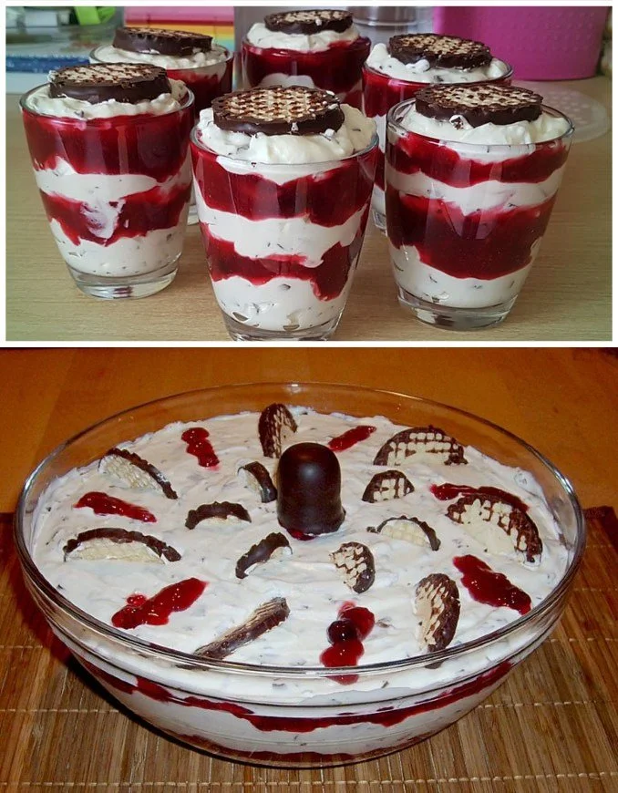 Schokoladen-Schaumküsschen-Dessert