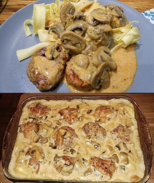Schweinemedaillons mit Spätzle und Pilzsauce