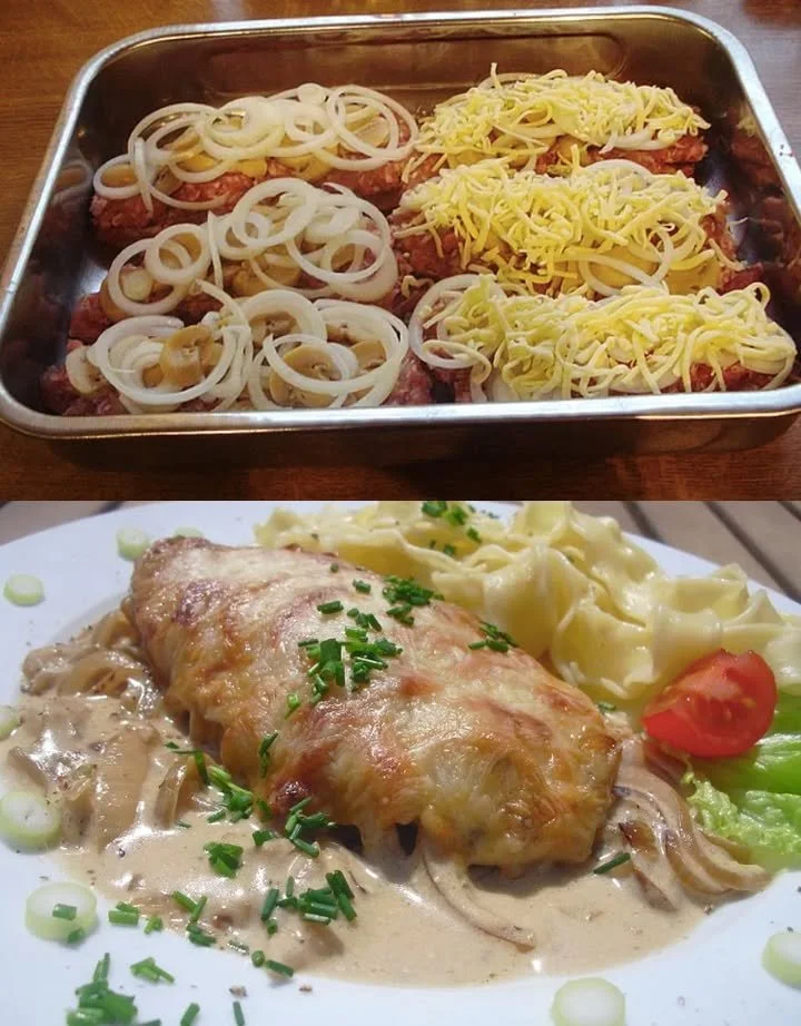 Schweineschnitzel mit Bratwurstfüllung