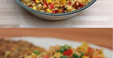 Würziger Couscous-Salat mit frischem Gemüse und Gewürzen