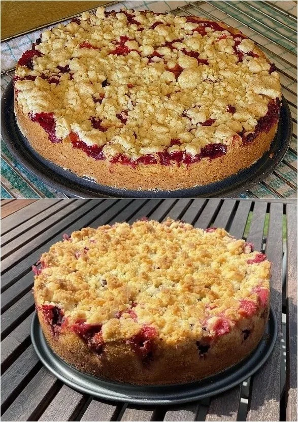 Zwetschgenkuchen mit Zimtstreuseln