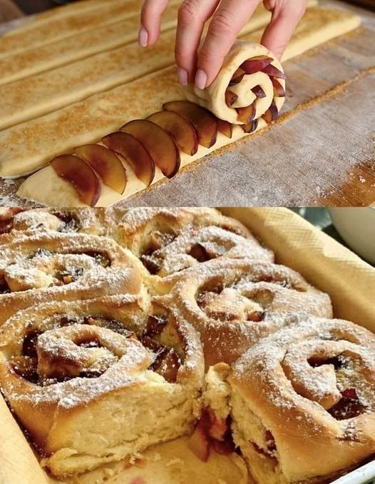 Leckere Zwetschgenschnecken frisch aus dem Ofen