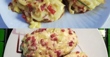 Zwiebelkuchen Schnitte auf einem Teller serviert
