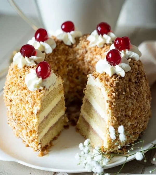 Frankfurter Kranz nach Omas bestem Rezept, ein köstlicher, traditioneller Kuchen.